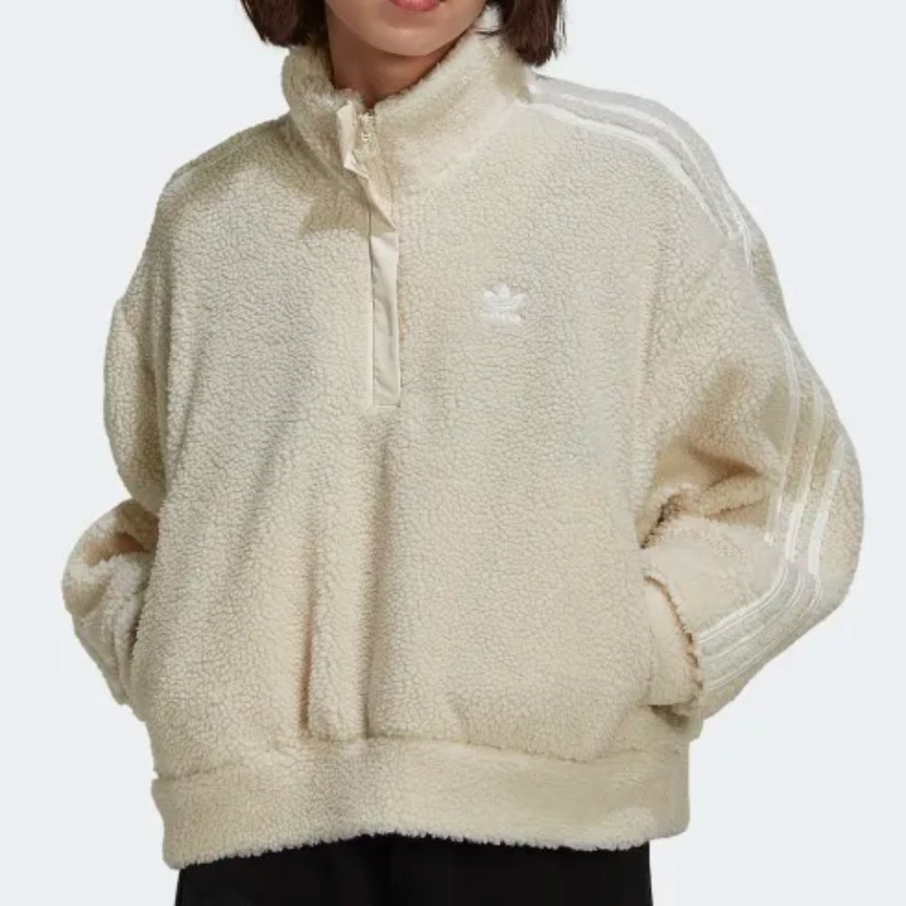 NWT adidas Originals Women's Adicolor Classics Half Zip Fleece